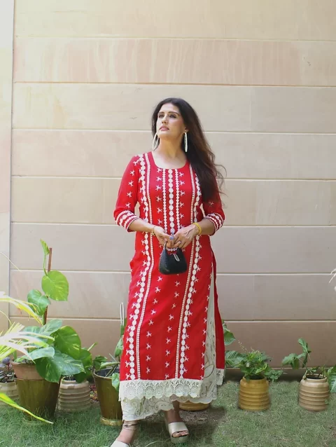 Mul Cotton Zed Red suit